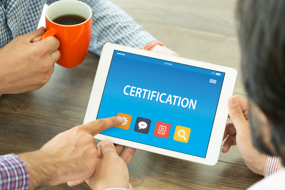 CERTIFICATION CONCEPT ON TABLET PC SCREEN